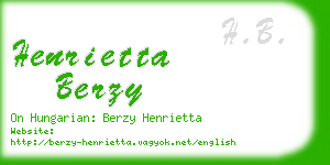 henrietta berzy business card